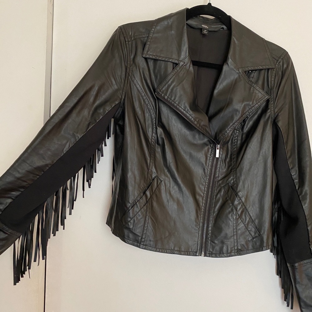 Mossimo faux leather fringe motorcycle jacket